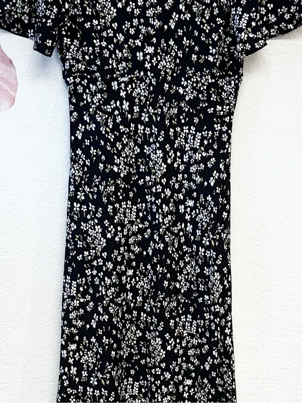 Reformation Tyra X Anthropologie Short Sleeve Tie Front Midi Dress NWT Size 2 - Picture 13 of 15